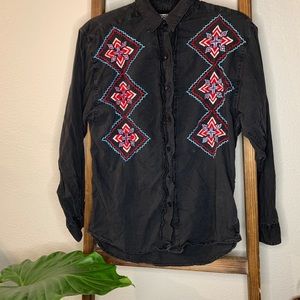Vintage embroidered Wrangle blouse